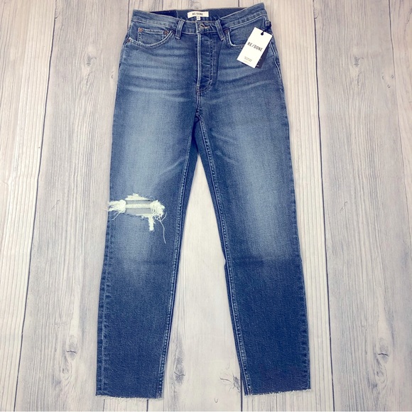 NWT RE/DONE 90's High Rise Ankle Crop Jeans Sz 26 - Picture 4 of 16